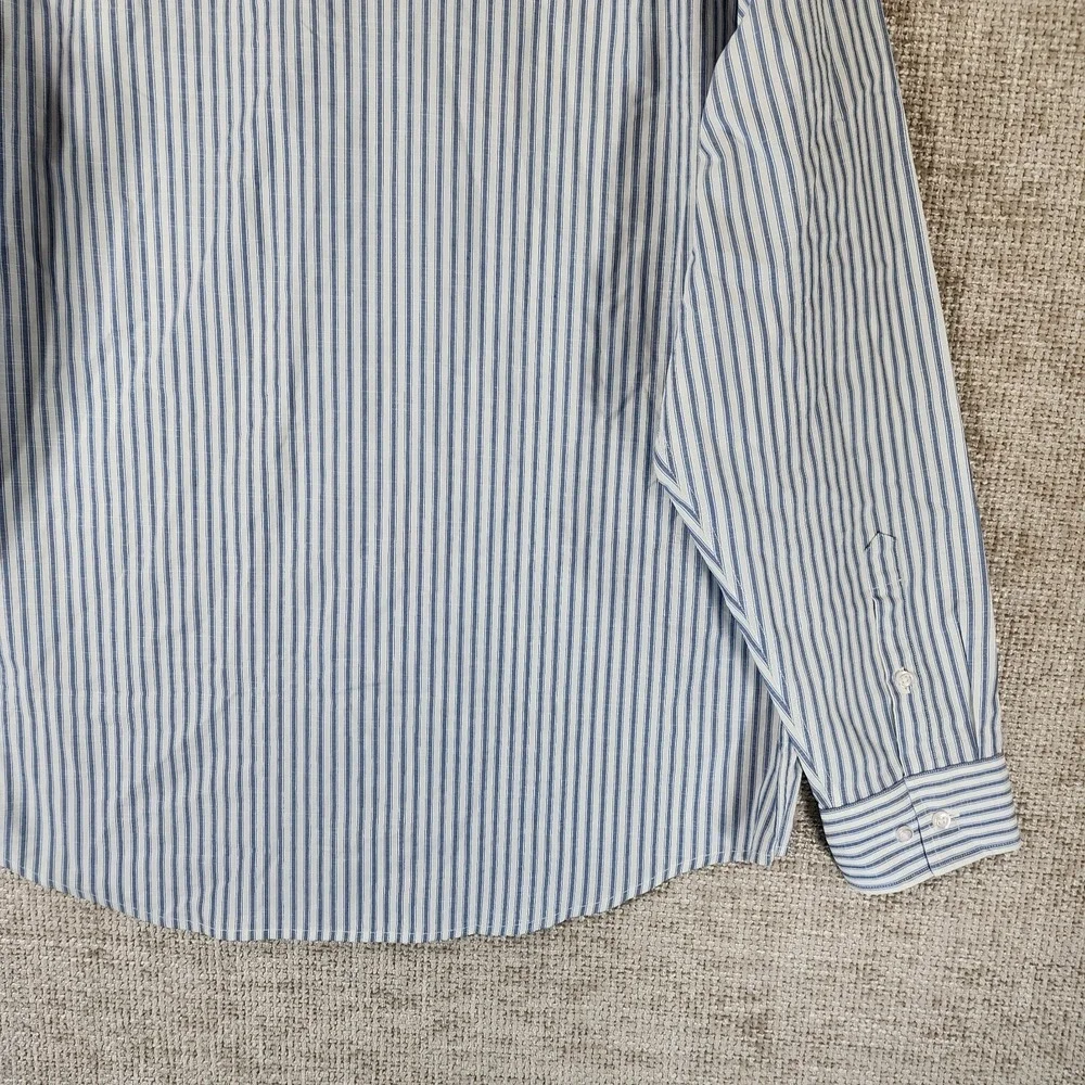 Tommy Bahama Newport Tamati Stripe Shirt Mens L Throne Blue Pima Cotton Blnd NWT - Picture 8 of 13